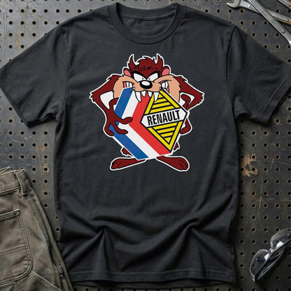 Renault TAZ Unisex T-Shirt , Bomuld-Beklædning-Renault-Sort-S-Garage Culture Shop- garage - man cave - merchandise