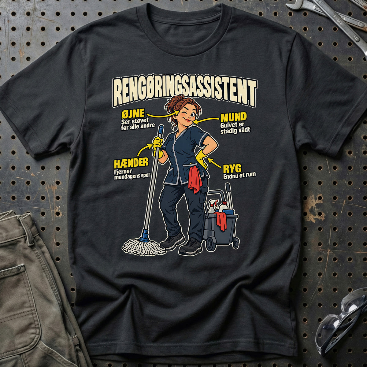 Rengøringsassistent – Anatomi T-Shirt – Sort