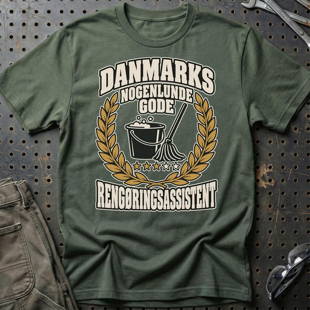 
Produktbillede af Rengøringsassistent – Danmarks Nogenlunde Gode T-Shirt