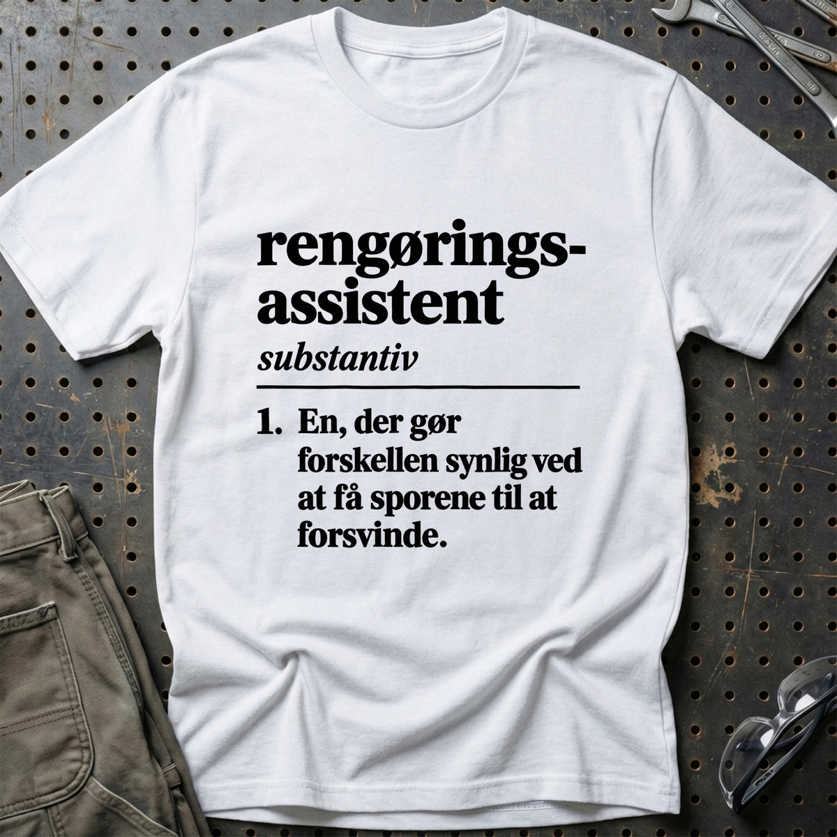 
Rengøringsassistent – Definition T-Shirt – Hvid