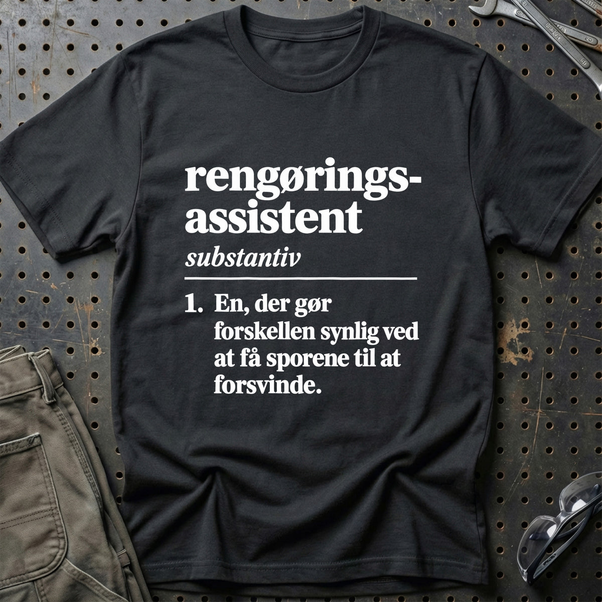 
Rengøringsassistent – Definition T-Shirt – Sort