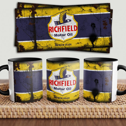 Richfield "To Toner" Vintage Keramisk Krus-Krus-Motoroil-Garage Culture Shop- garage - man cave - merchandise