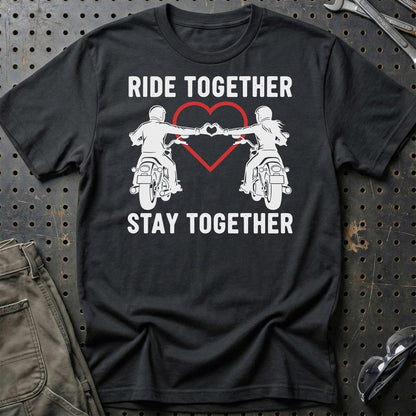 Ride Together Stay Together – Unisex T-Shirt , Bomuld-Beklædning-Garage Culture-Sort-S-Garage Culture Shop- garage - man cave - merchandise
