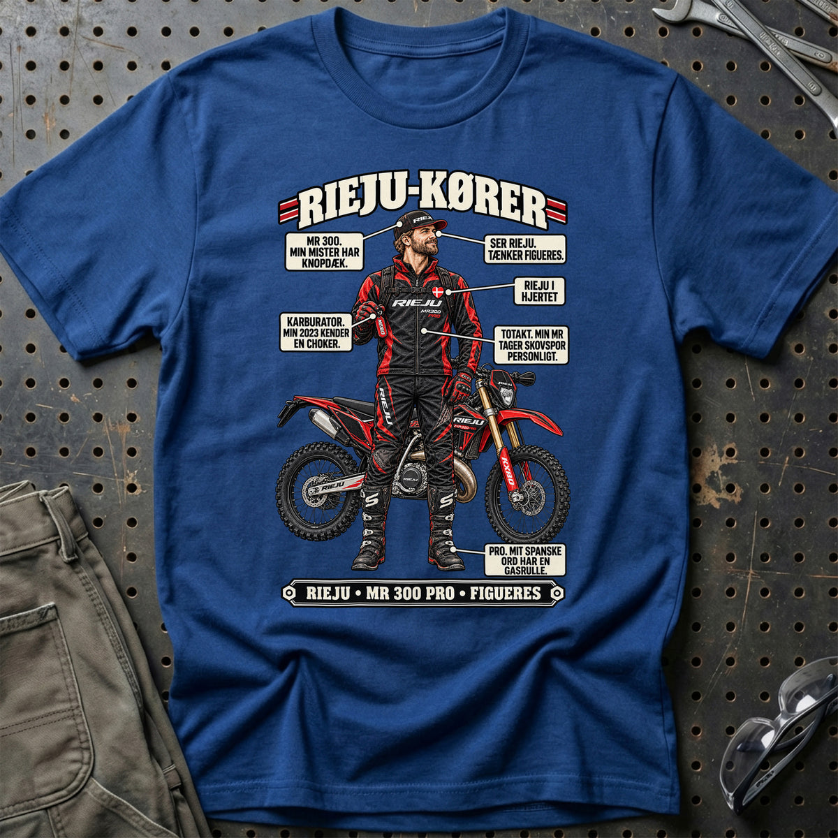 
Rieju-Kører T-Shirt – Blå Royal