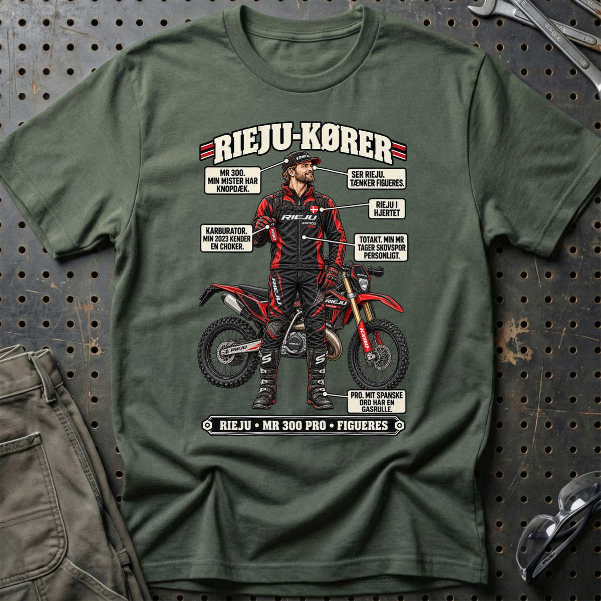 
Rieju-Kører T-Shirt – Grøn Militær