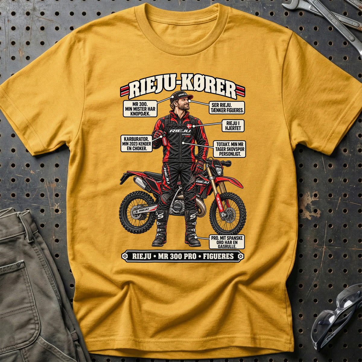 
Rieju-Kører T-Shirt – Guld