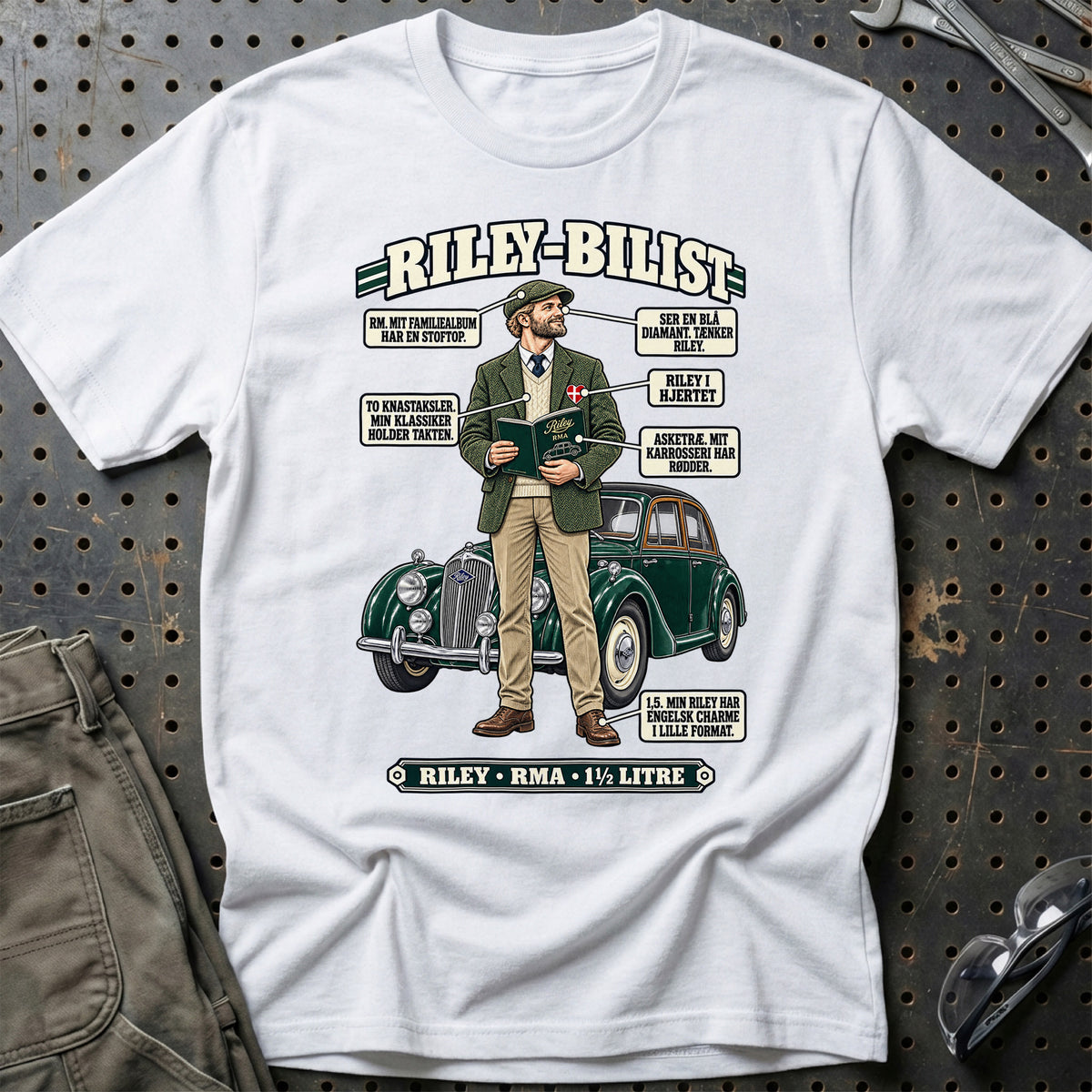 
Riley-Bilist T-Shirt – Hvid