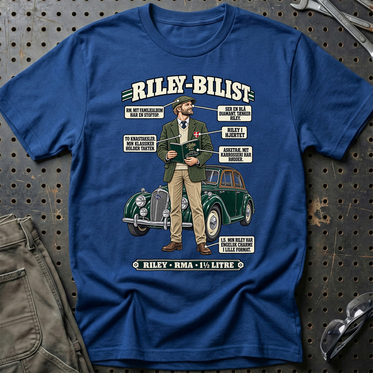 
Riley-Bilist T-Shirt – Blå Royal