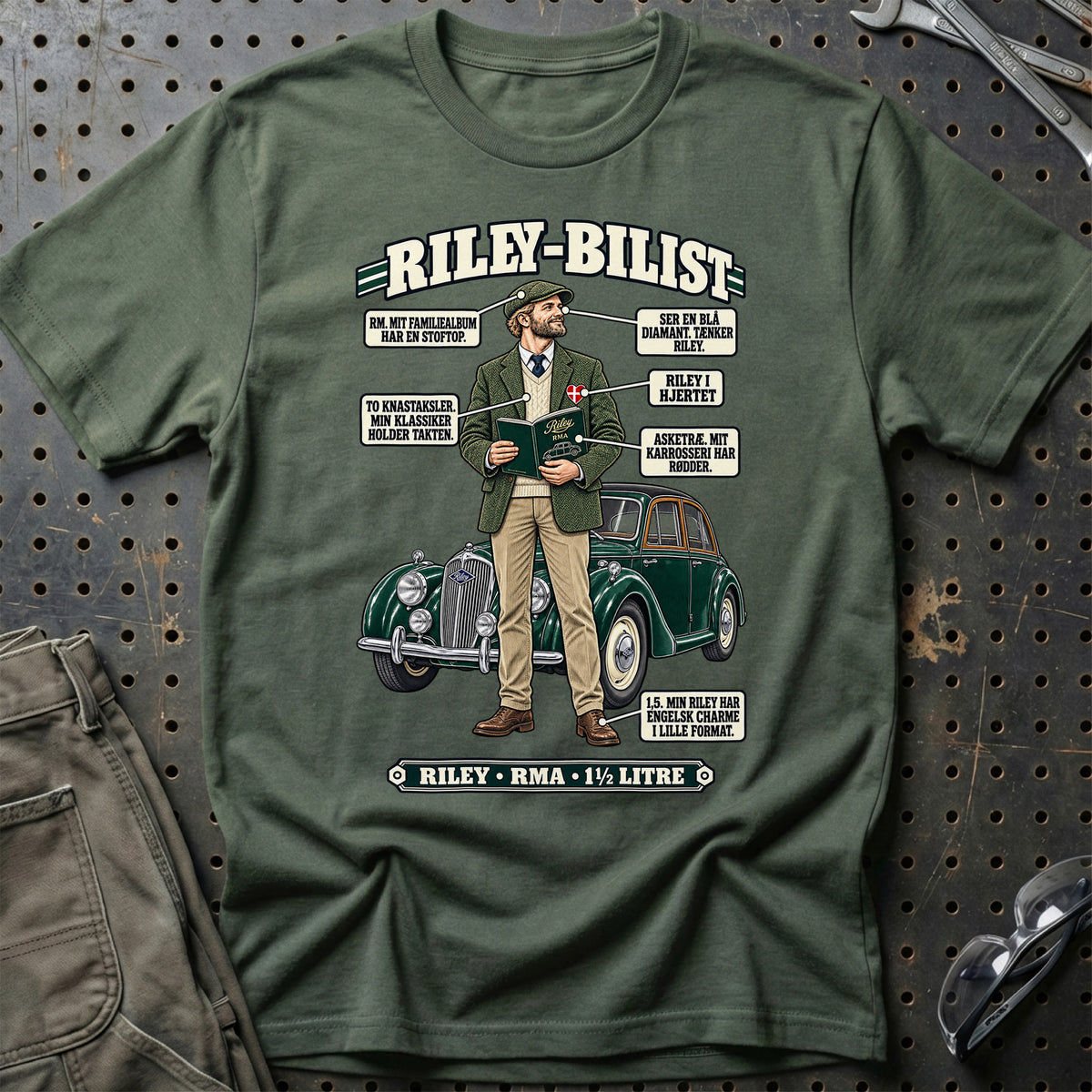 
Riley-Bilist T-Shirt – Grøn Militær