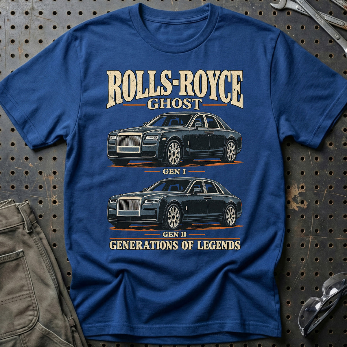 
Rolls-Royce Ghost – Generations of Legends T-Shirt – Blå Royal