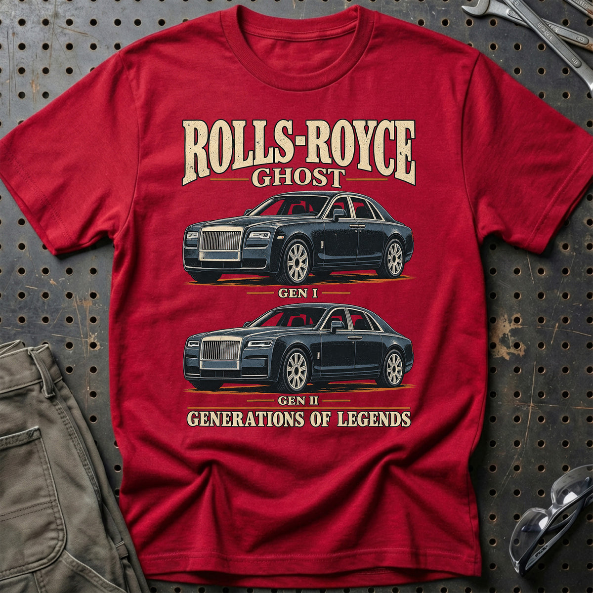 
Rolls-Royce Ghost – Generations of Legends T-Shirt – Rød