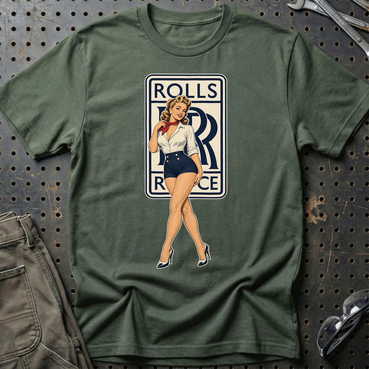 
Produktbillede af Rolls-Royce Retro Pinup T-Shirt