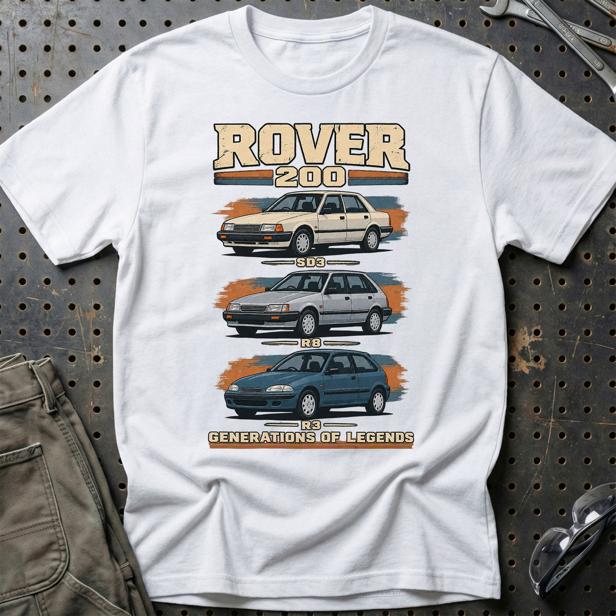 
Rover 200 – Generations of Legends T-Shirt – Hvid