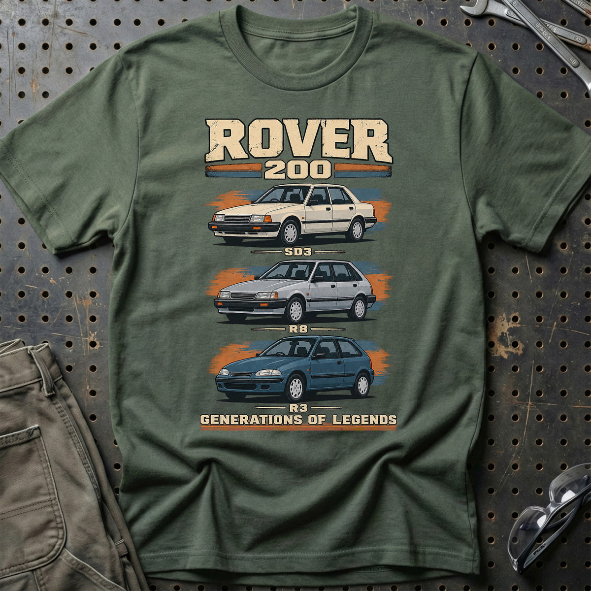 
Rover 200 – Generations of Legends T-Shirt – Grøn Militær