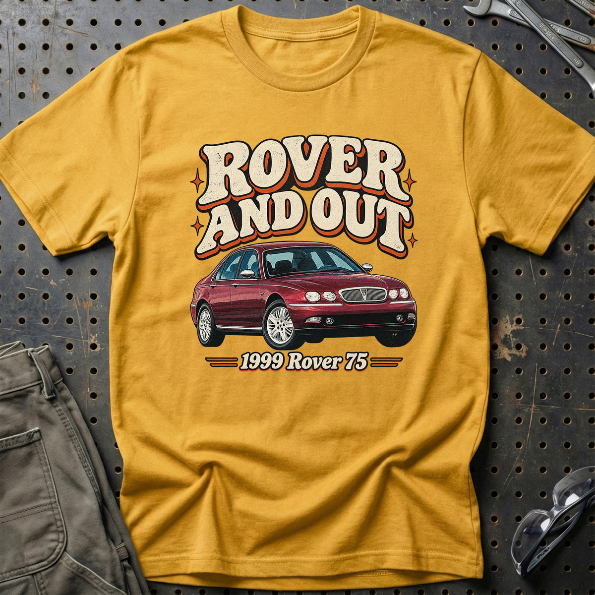 
Rover 75 1999 – Rover and Out T-Shirt – Guld