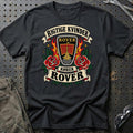 Rover Rigtige Kvinder Kører – Roser og Flammer T-Shirt-Beklædning-Rover-Sort-S-Garage Culture Shop- garage - man cave - merchandise