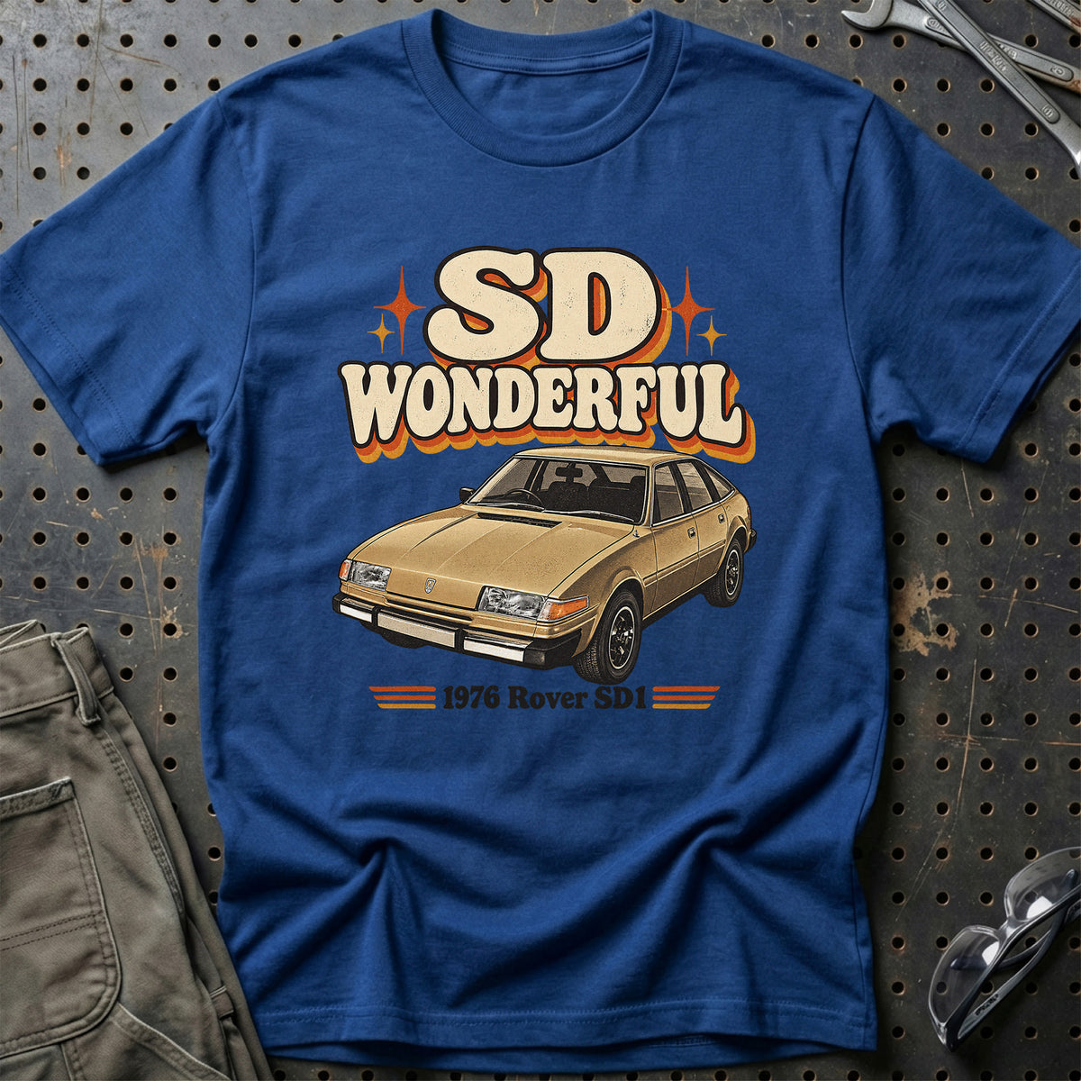 
Rover SD1 1976 – SD Wonderful T-Shirt – Blå Royal