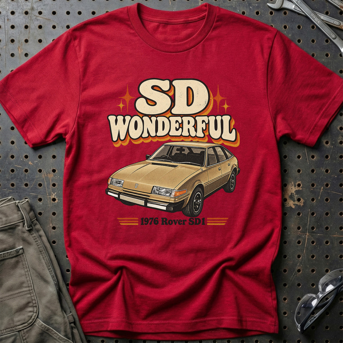 
Rover SD1 1976 – SD Wonderful T-Shirt – Rød