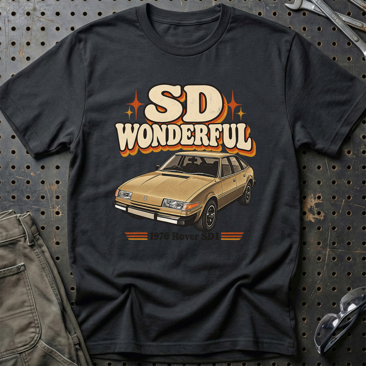 
Rover SD1 1976 – SD Wonderful T-Shirt – Sort