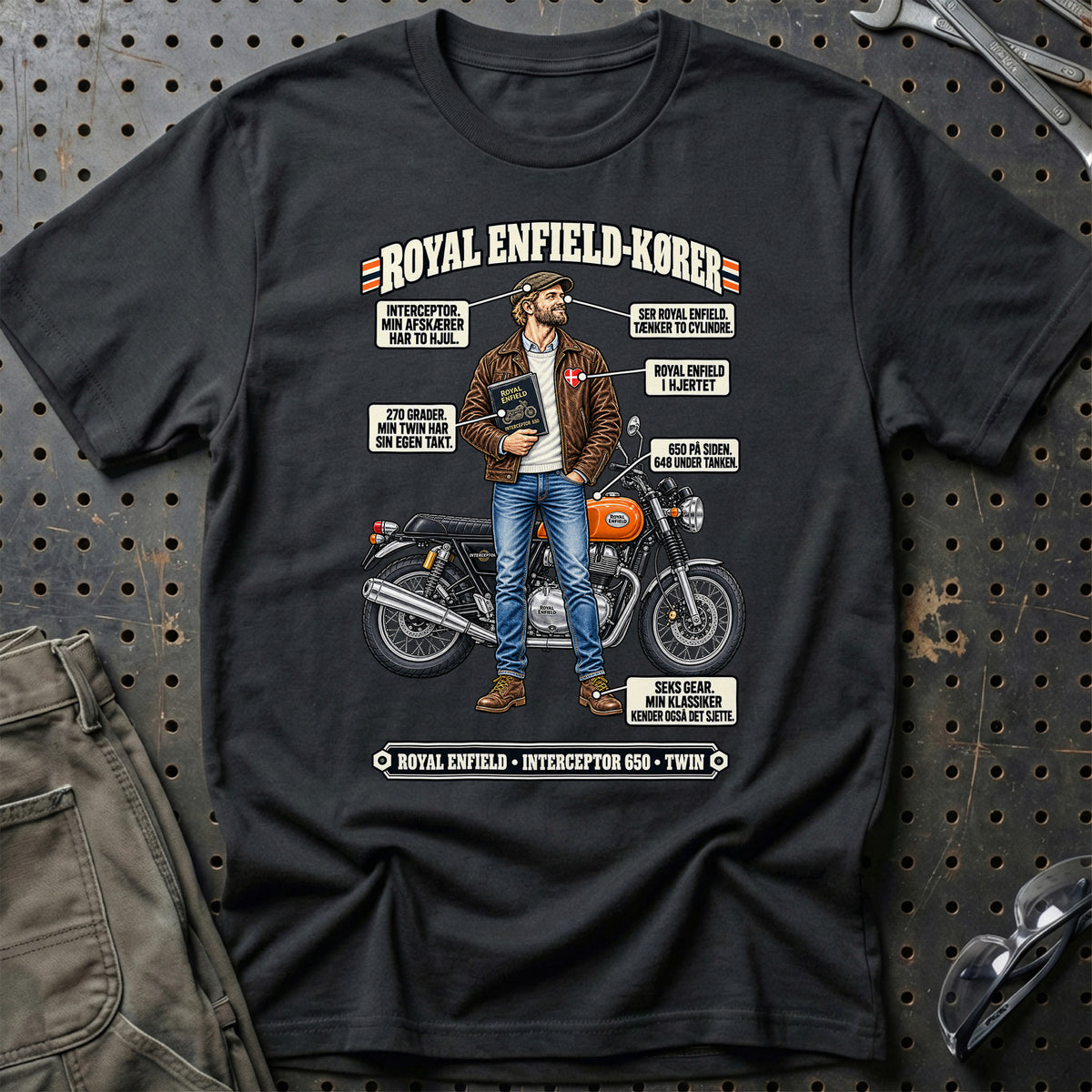 
Royal Enfield-Kører T-Shirt – Sort