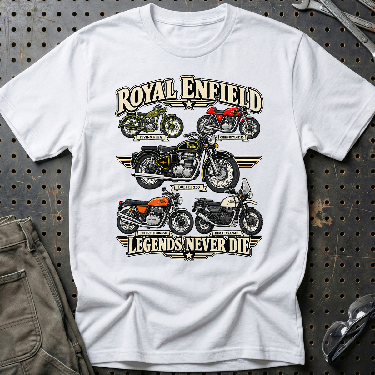 
Produktbillede af Royal Enfield Legends Never Die T-Shirt