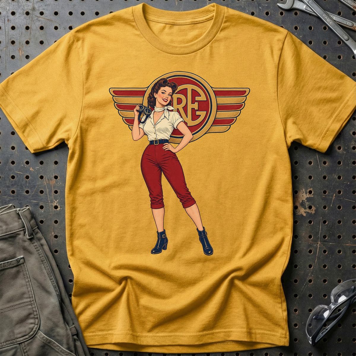 
Produktbillede af Royal Enfield Retro Pinup T-Shirt