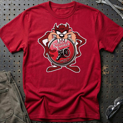Royal Enfield TAZ Unisex T-Shirt , Bomul-Beklædning-Royal Enfield-Rød-S-Garage Culture Shop- garage - man cave - merchandise