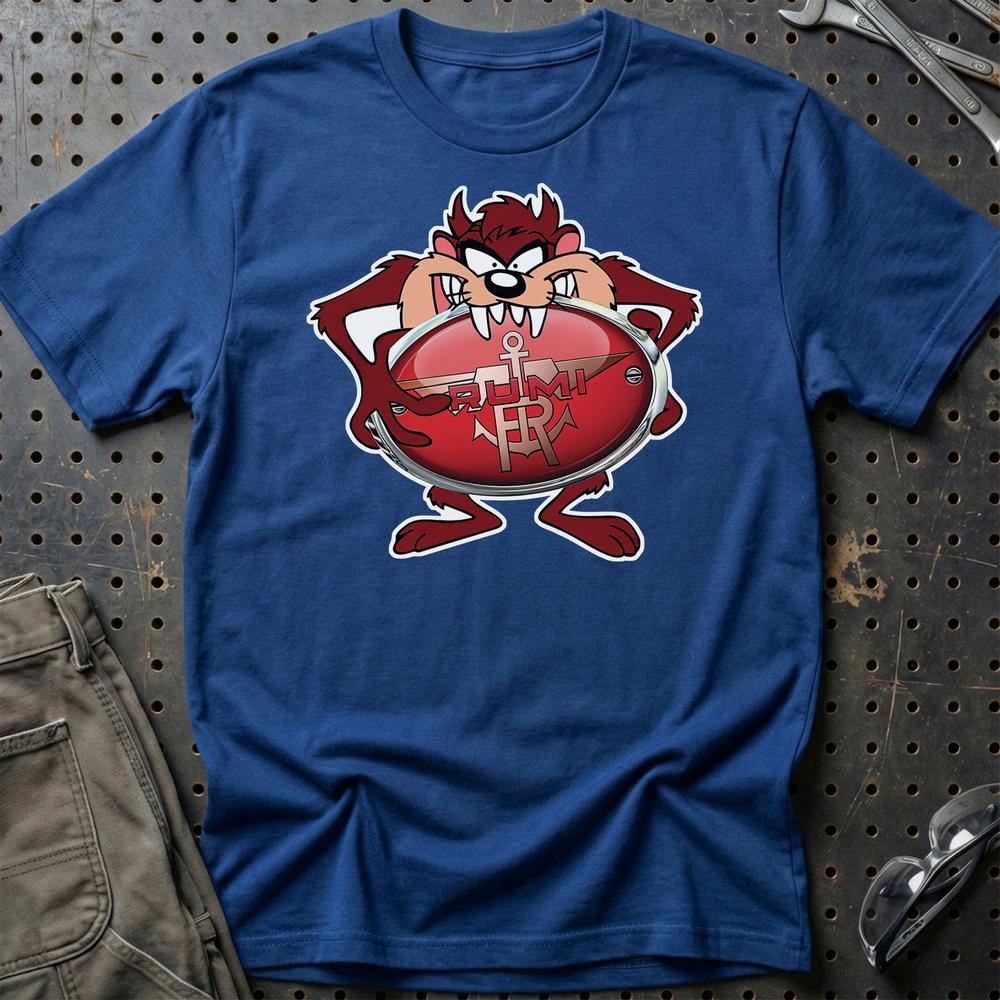 Rumi TAZ Unisex T-Shirt , Bomul-Beklædning-Rumi-Blå Royal-S-Garage Culture Shop- garage - man cave - merchandise