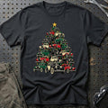 
Ruxton Juletræ Christmas Tree Unisex T-Shirt – Sort – print foran