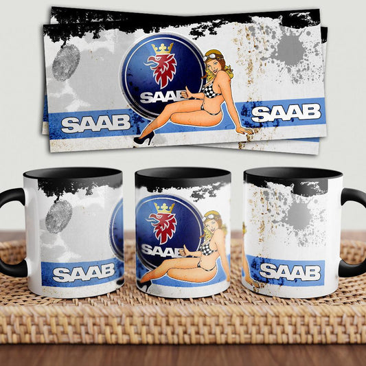 SAAB "To Toner" Vintage Keramisk Krus-Krus-Saab-Garage Culture Shop- garage - man cave - merchandise