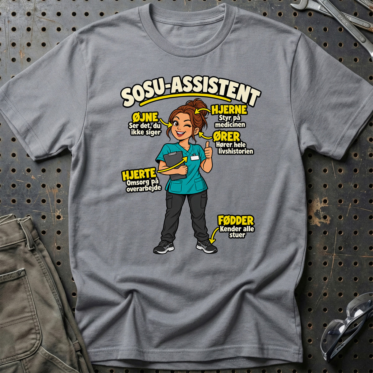 
SOSU-assistent – Anatomi T-Shirt – Grå Sport