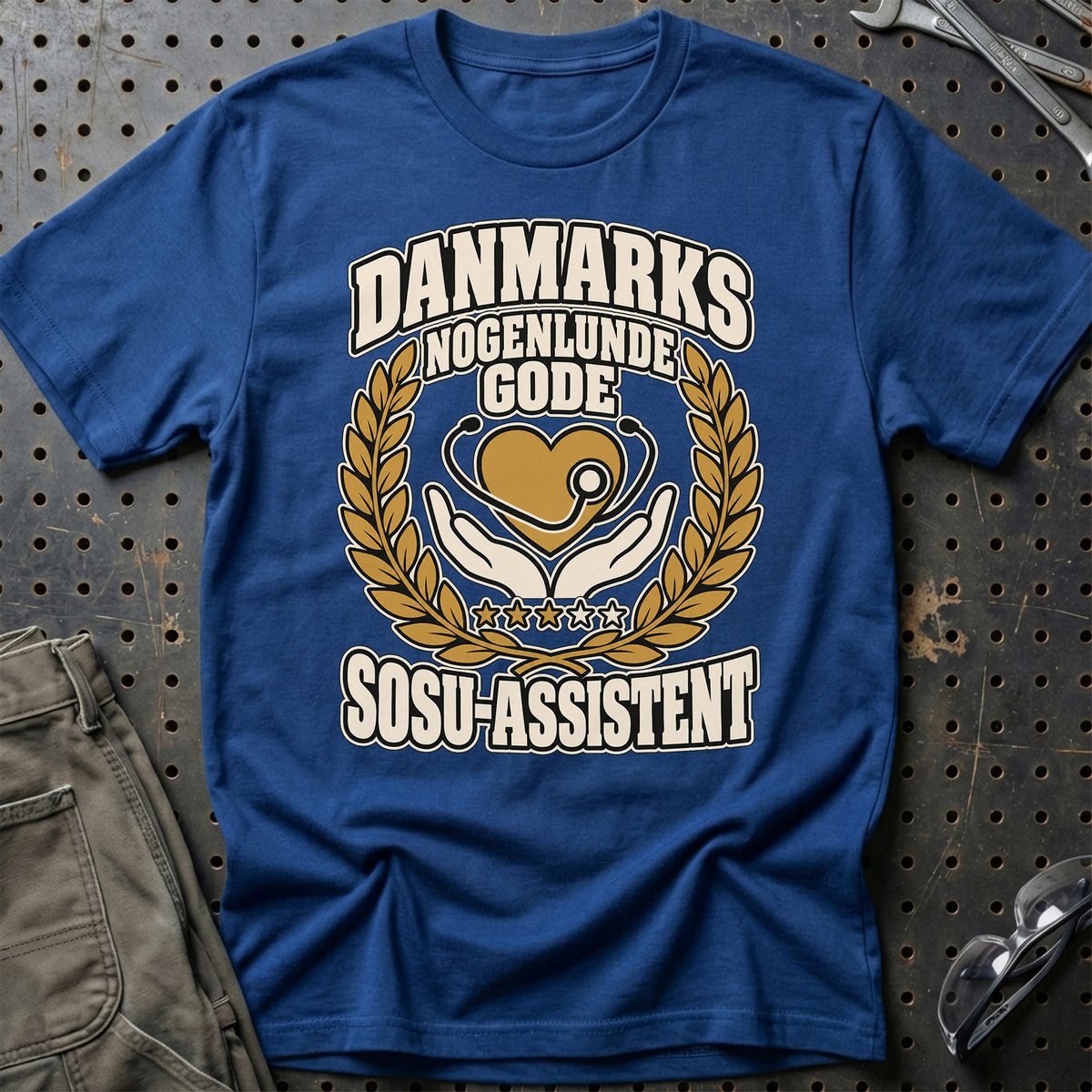 
SOSU-assistent – Danmarks Nogenlunde Gode T-Shirt – Blå Royal