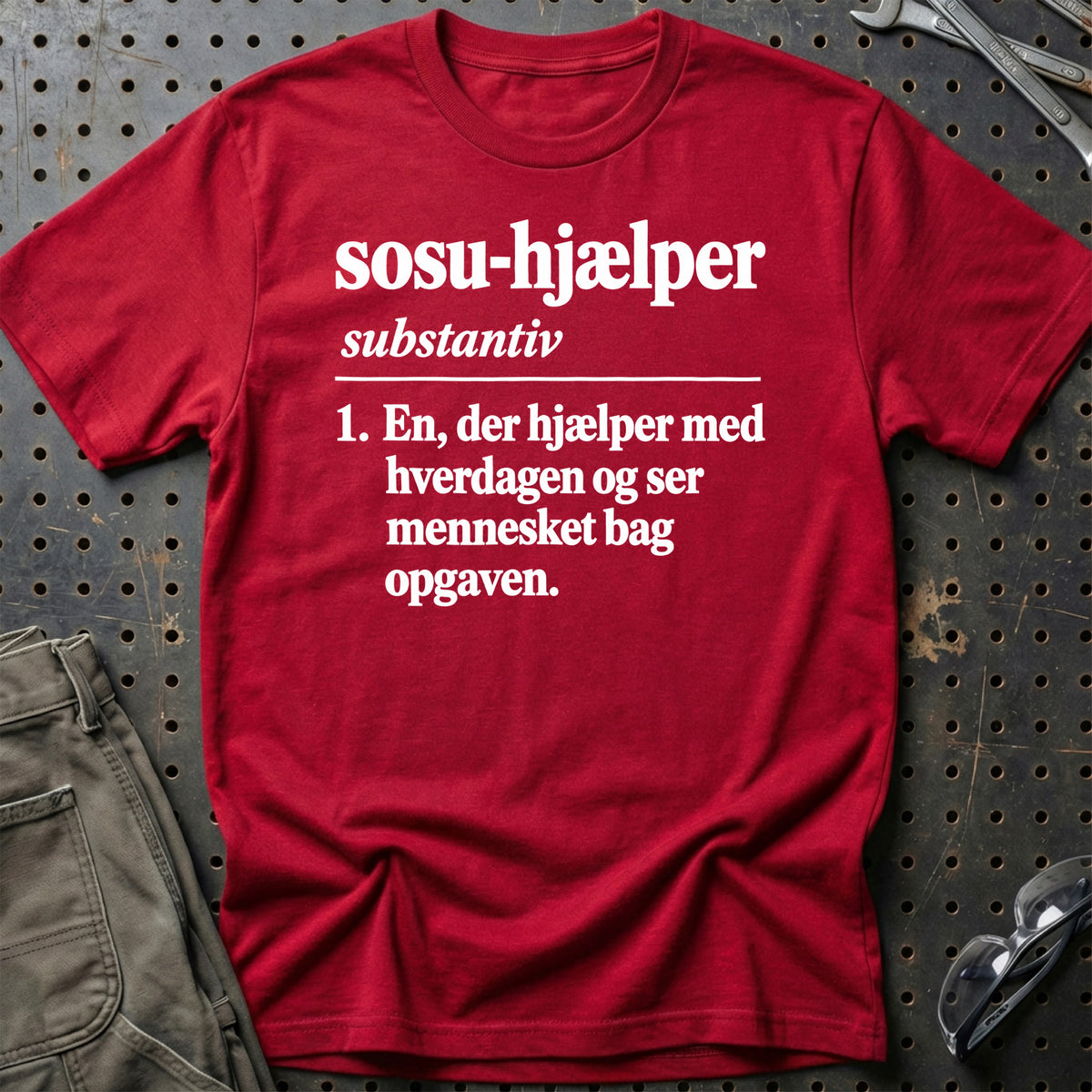 
SOSU-hjælper – Definition T-Shirt – Rød