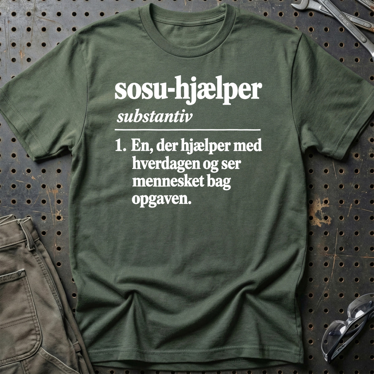 
SOSU-hjælper – Definition T-Shirt – Grøn Militær