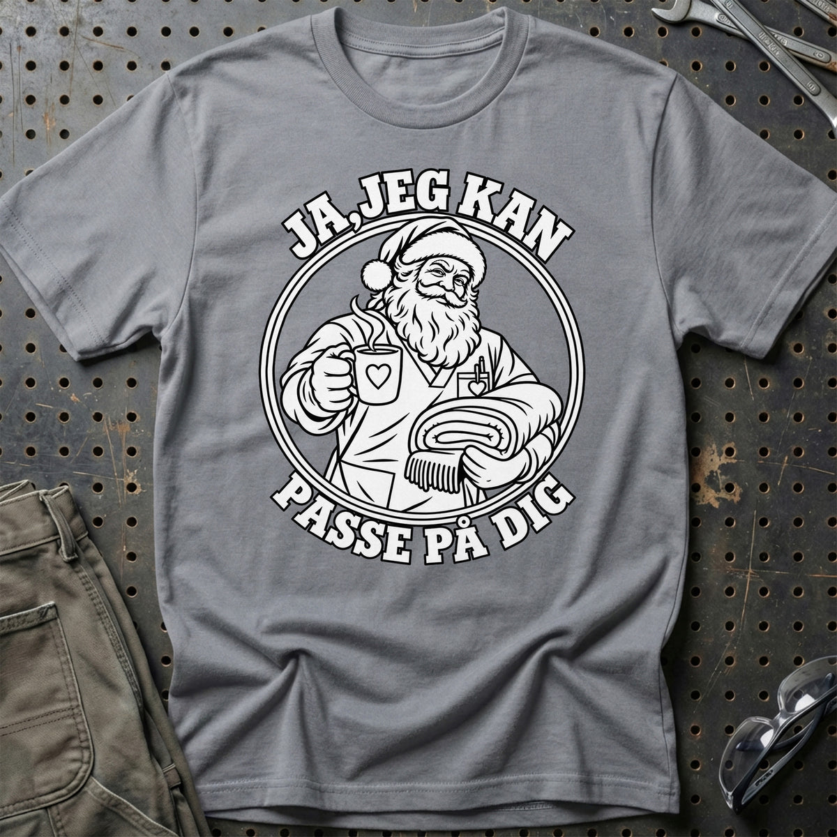 
SOSU-hjælper – Santa Kan Det – Jul T-Shirt – Grå Sport