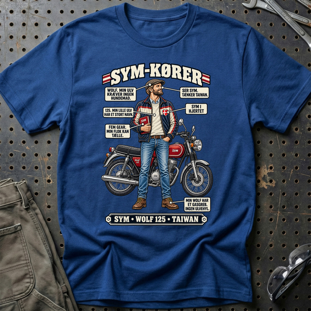 
SYM-Kører T-Shirt – Blå Royal