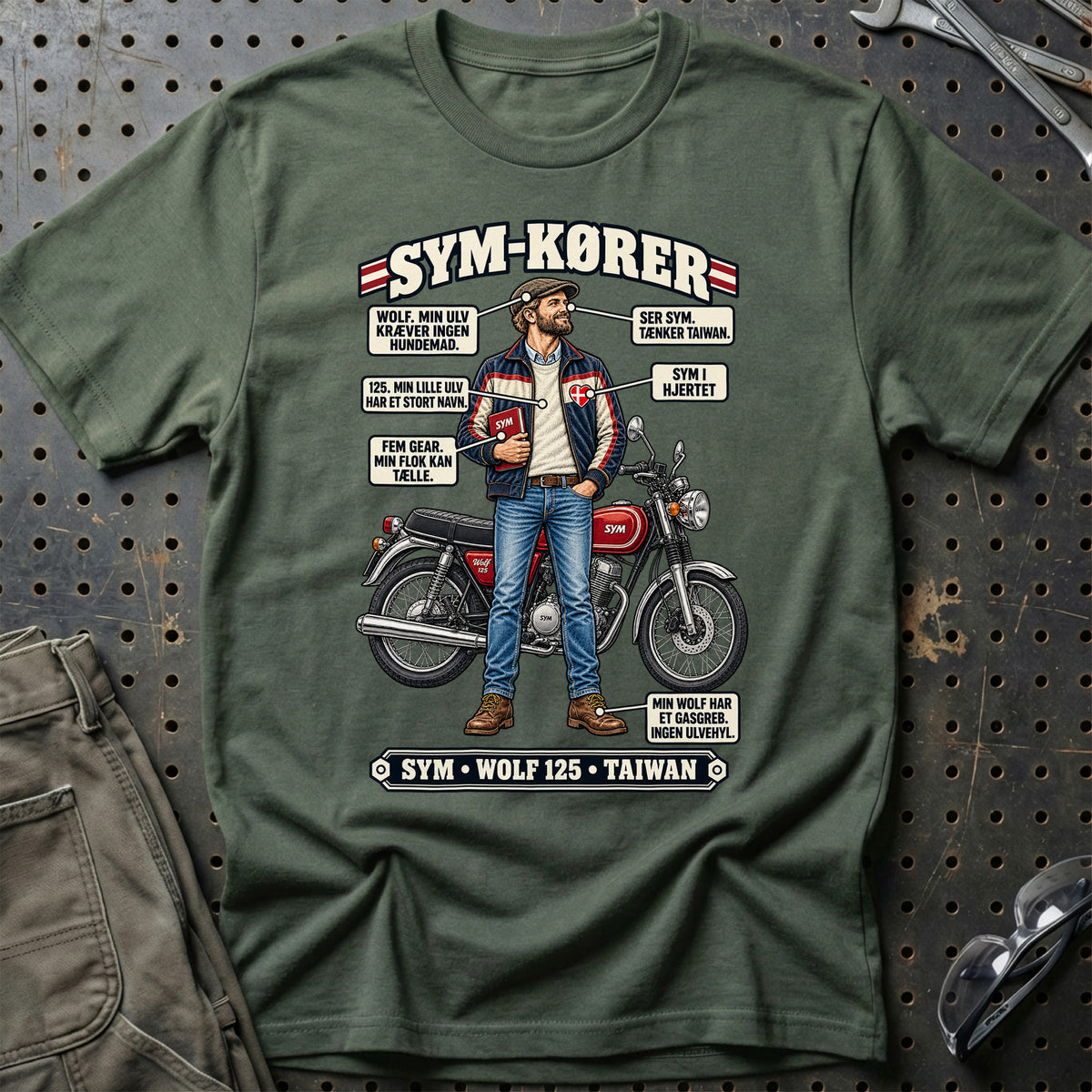 
SYM-Kører T-Shirt – Grøn Militær