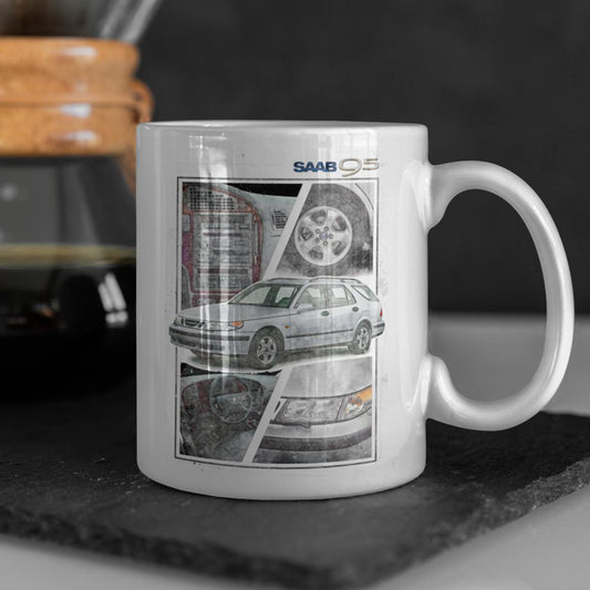 Saab 95 2000 Keramisk Krus-Krus-Saab-Garage Culture Shop- garage - man cave - merchandise
