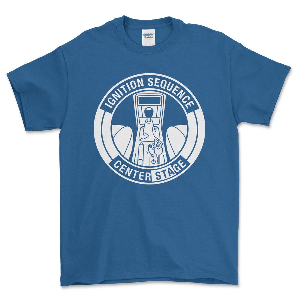 Saab Center Ignition - Unisex T-Shirt-Beklædning-SAAB-Blå Royal-S-Garage Culture Shop- garage - man cave - merchandise