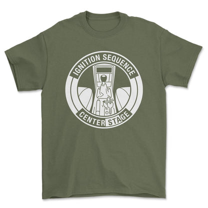 Saab Center Ignition - Unisex T-Shirt-Beklædning-SAAB-Grøn Militær-S-Garage Culture Shop- garage - man cave - merchandise