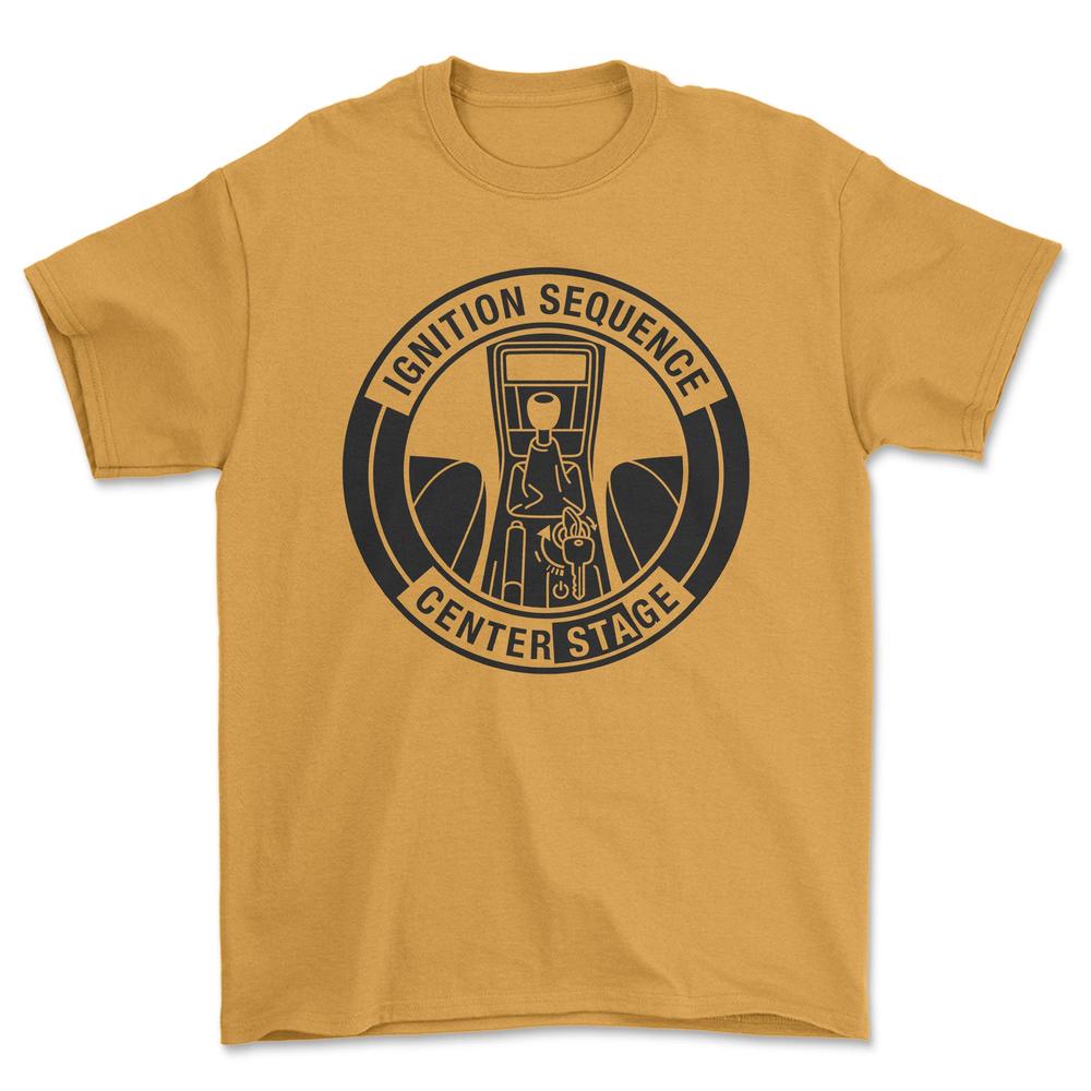 Saab Center Ignition - Unisex T-Shirt-Beklædning-SAAB-Guld-S-Garage Culture Shop- garage - man cave - merchandise