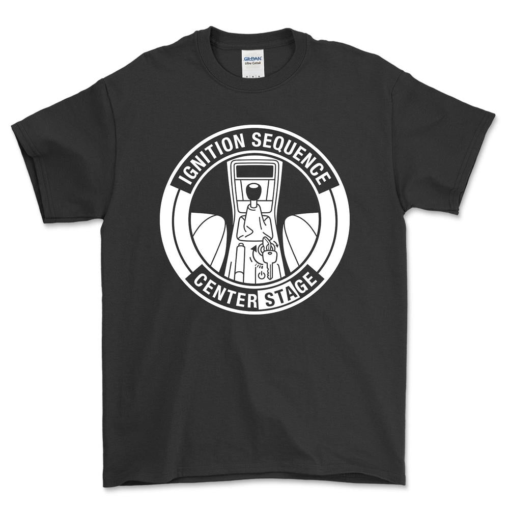 Saab Center Ignition - Unisex T-Shirt-Beklædning-SAAB-Sort-S-Garage Culture Shop- garage - man cave - merchandise