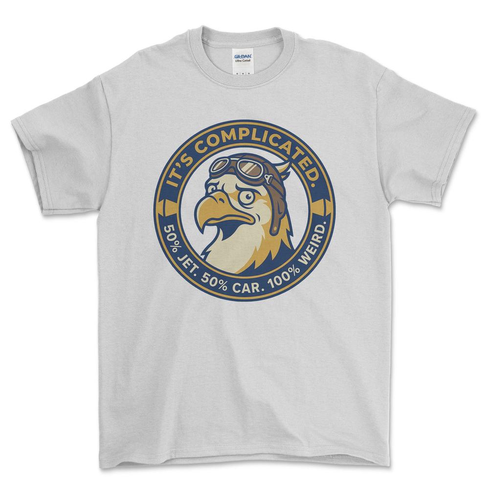 Saab Its Complicated - Unisex T-Shirt-Beklædning-SAAB-Hvid-S-Garage Culture Shop- garage - man cave - merchandise
