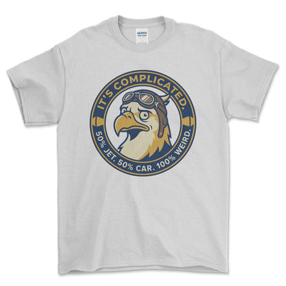 Saab Its Complicated - Unisex T-Shirt-Beklædning-SAAB-Hvid-S-Garage Culture Shop- garage - man cave - merchandise