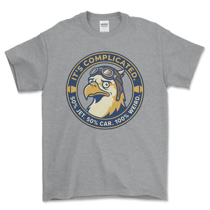 Saab Its Complicated - Unisex T-Shirt-Beklædning-SAAB-Grå Sport-S-Garage Culture Shop- garage - man cave - merchandise