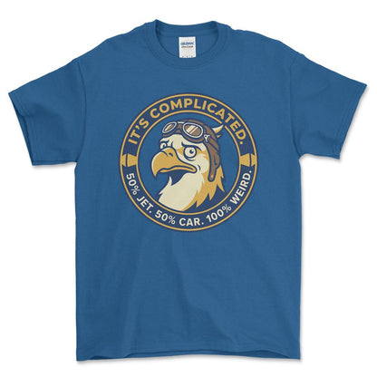 Saab Its Complicated - Unisex T-Shirt-Beklædning-SAAB-Blå Royal-S-Garage Culture Shop- garage - man cave - merchandise