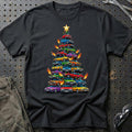 Saab Juletræ Christmas Tree T-Shirt-Beklædning-Saab-Sort-S-Garage Culture Shop- garage - man cave - merchandise