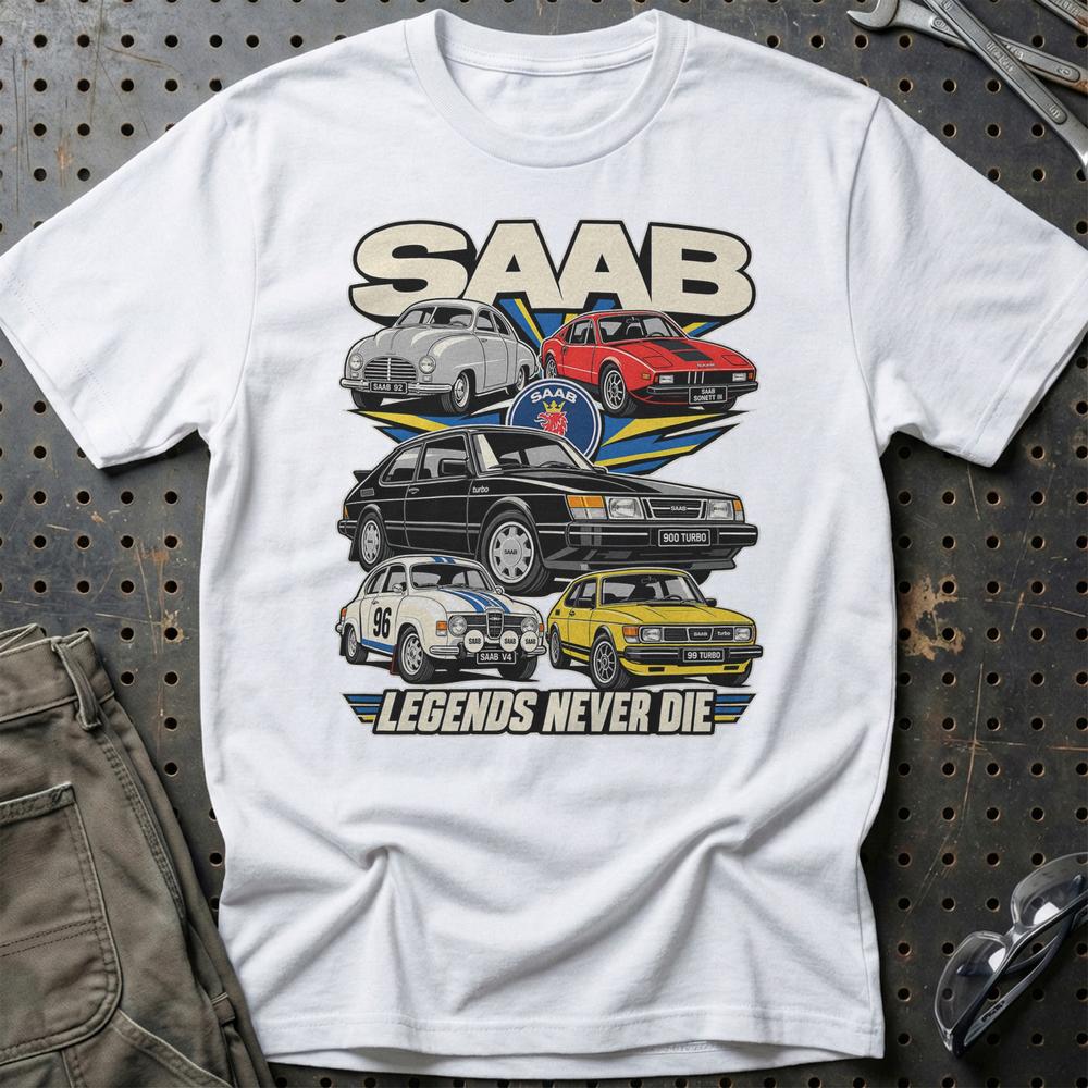 
Produktbillede af Saab Legends Never Die T-Shirt
