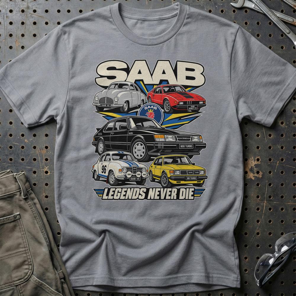 
Produktbillede af Saab Legends Never Die T-Shirt