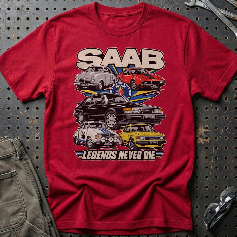 
Produktbillede af Saab Legends Never Die T-Shirt